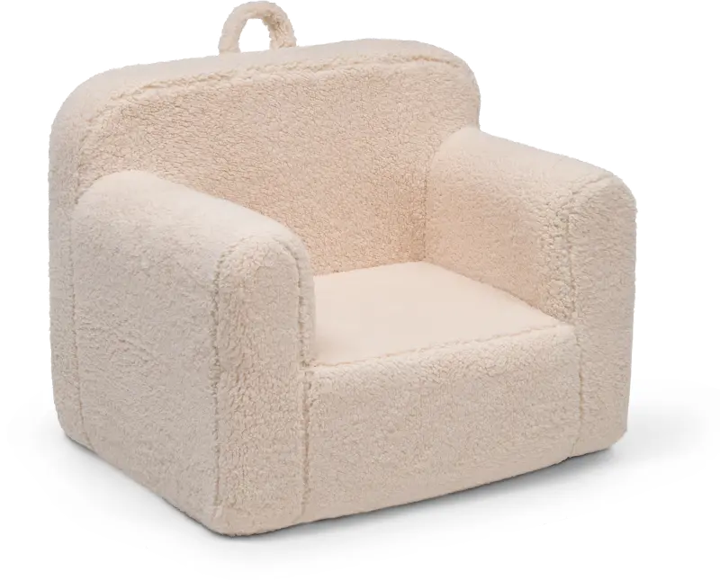 Cozee Kids Cream Sherpa Chair