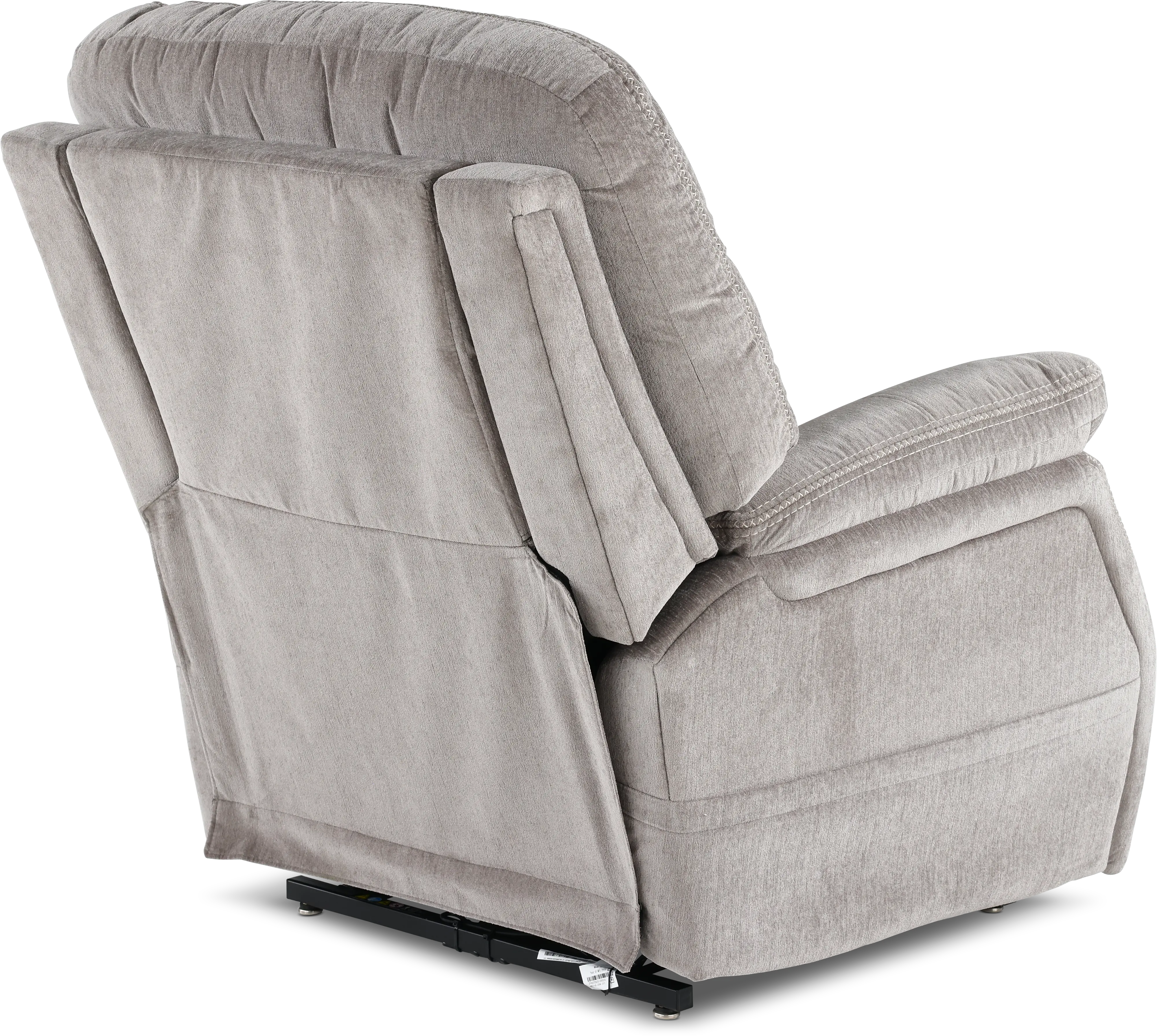 Velvety Natural Light Gray Power Lift Recliner-8