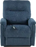 Dynamo Indigo Blue Power Lift Recliner with Heat and Massage