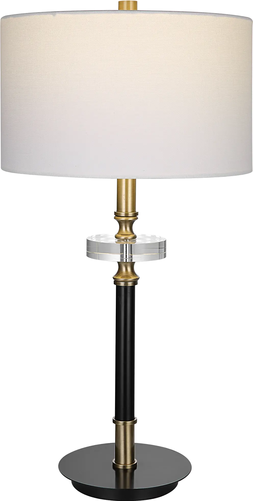 Maud 32 Inch Black and Brass Table Lamp-1