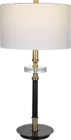 Maud 32 Inch Black and Brass Table Lamp