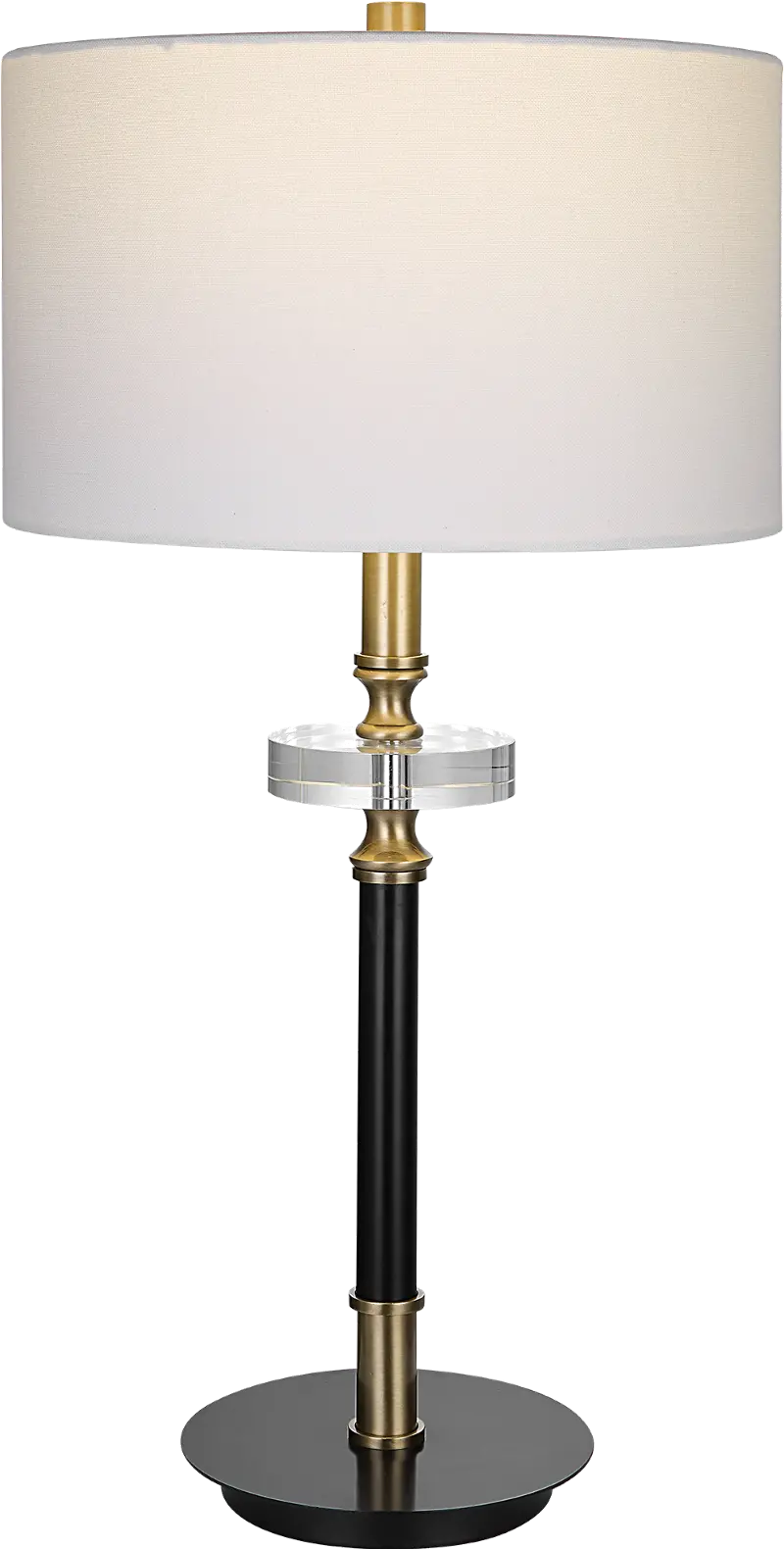 Maud 32 Inch Black and Brass Table Lamp