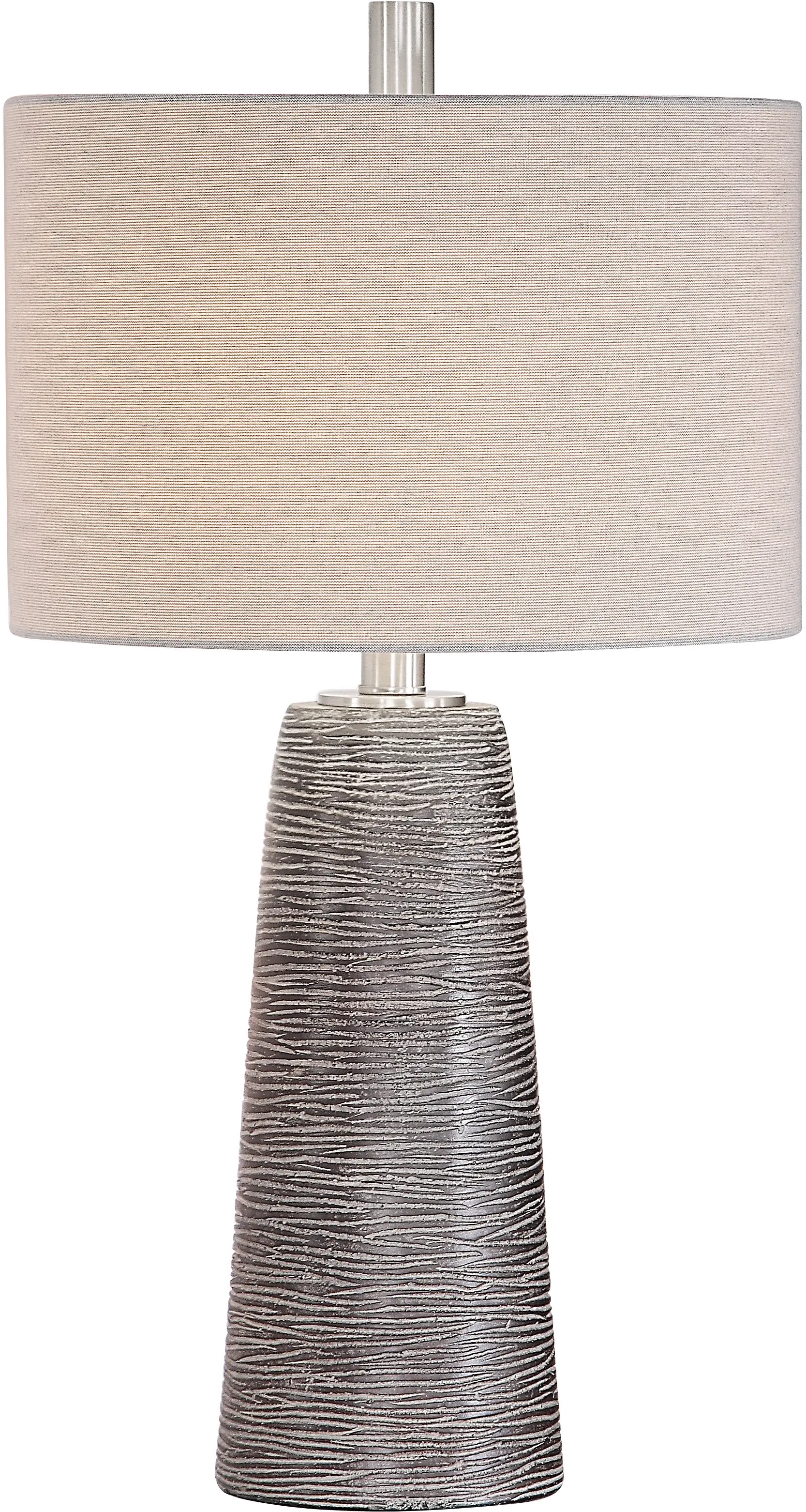 Rustic Bronze and Gray Table Lamp-1