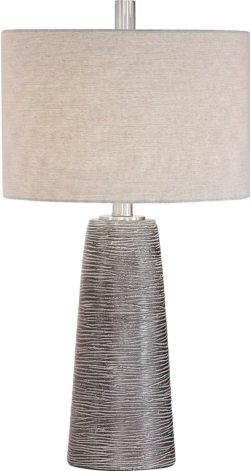 Rustic Bronze and Gray Table Lamp