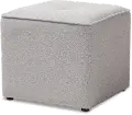 143-8145-RCW Corinne Light Gray Upholstered Ottoman