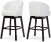 120-6598-RCW Avril White Swivel Bar Stool