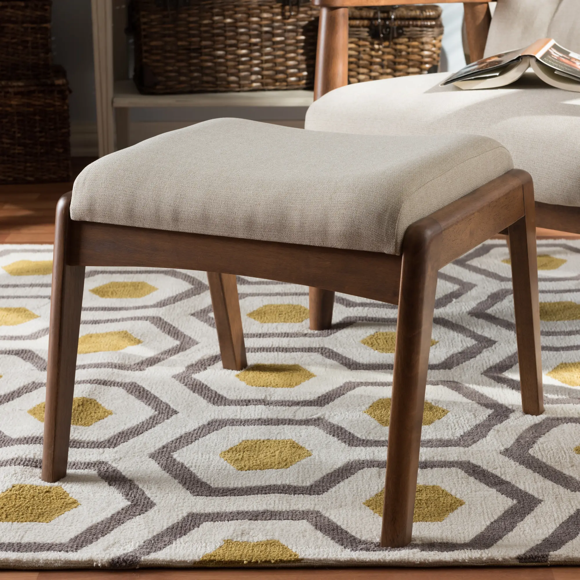 133-7143-RCW Roxy Beige and Walnut Ottoman-3