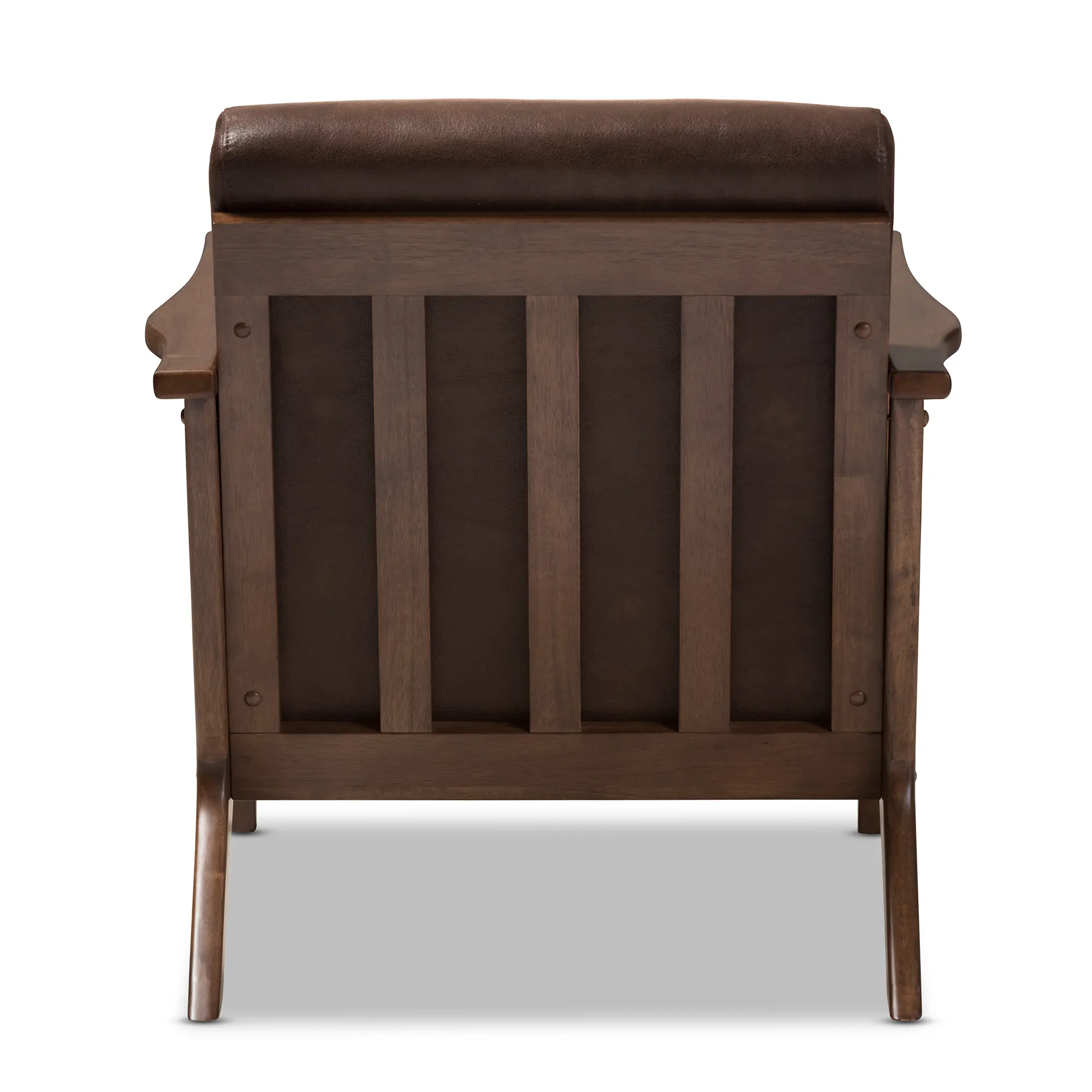 140-7544-RCW Bianca Dark Brown Faux Leather Lounge Chair-6