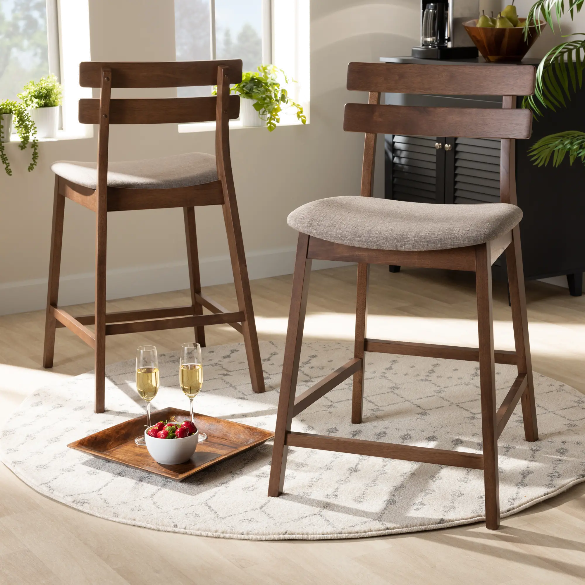 159-9697-RCW Larine Light Gray Counter Height Stool (Set of 2)-2