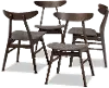 161-10467-RCW Britte Dark Brown Dining Room Chair (Set of 4)