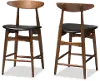 144-8073-RCW Flora Black Counter Height Stool (Set of 2)
