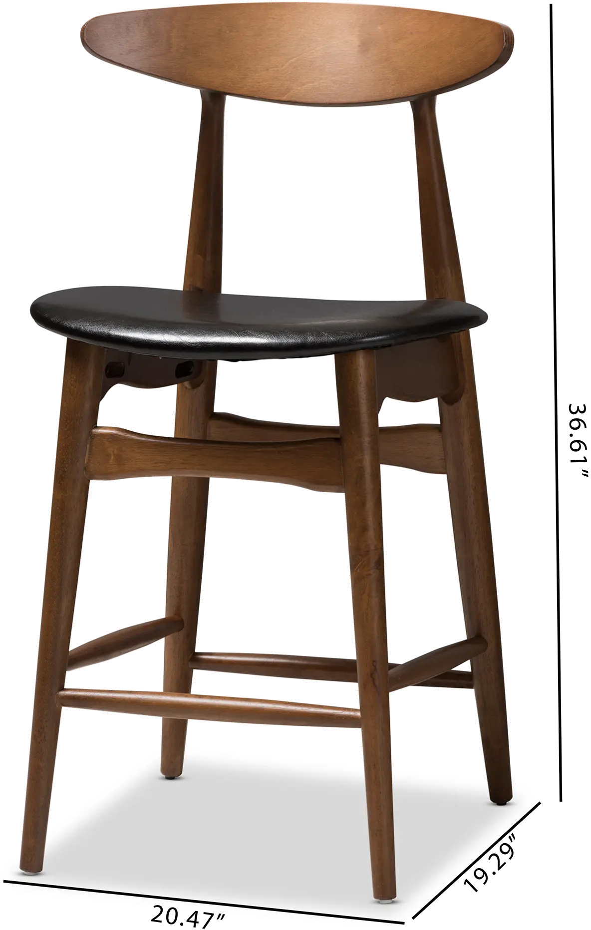 144-8073-RCW Flora Black Counter Height Stool (Set of 2)-6