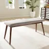 126-6940-RCW Flora Light Gray Dining Bench