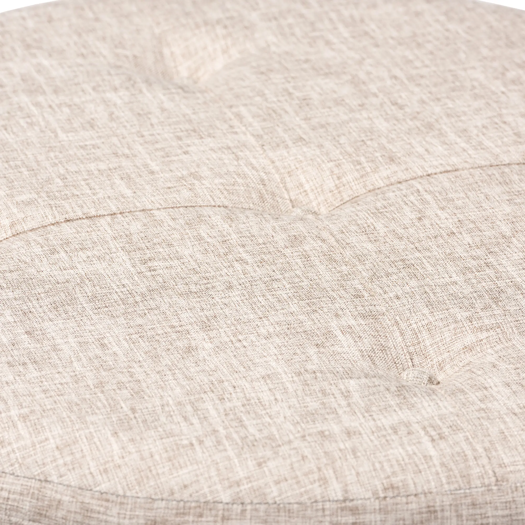 153-9199-RCW Vinet Beige Upholstered Round Cocktail Ottoman-4