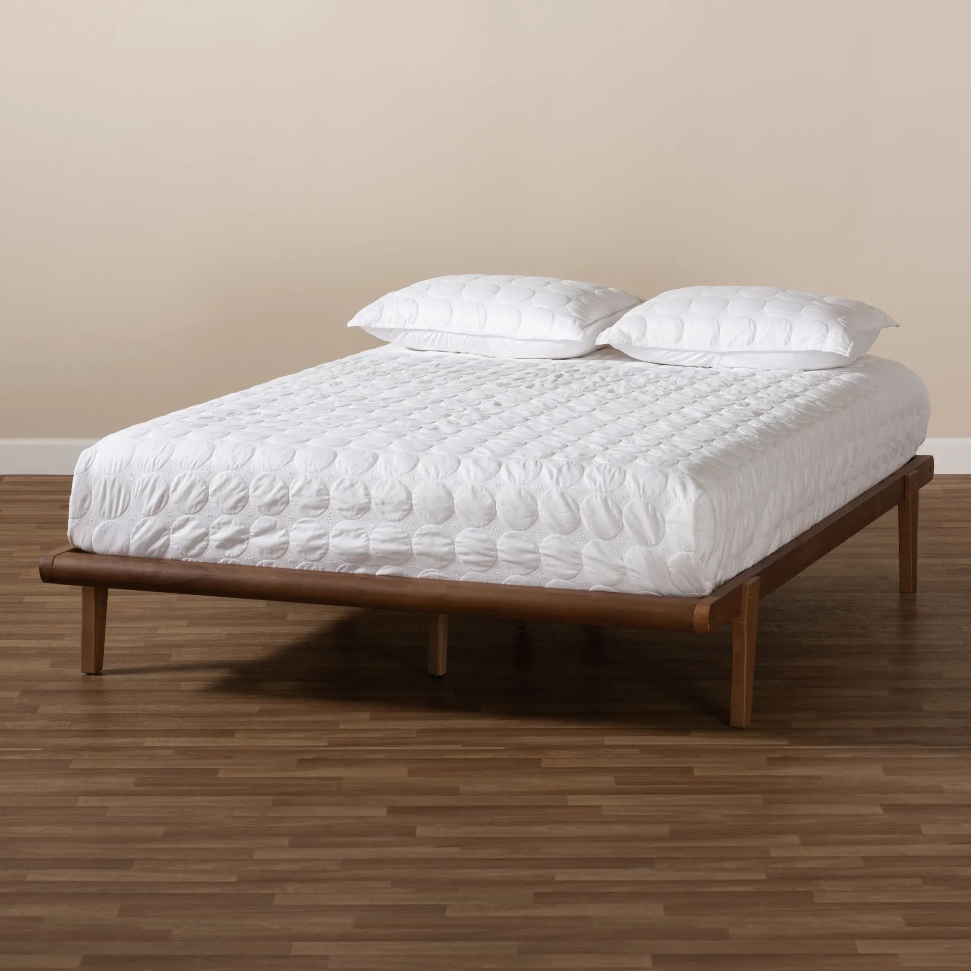 156-9475-RCW Kaia Walnut Brown Wood Queen Platform Bed Frame-3