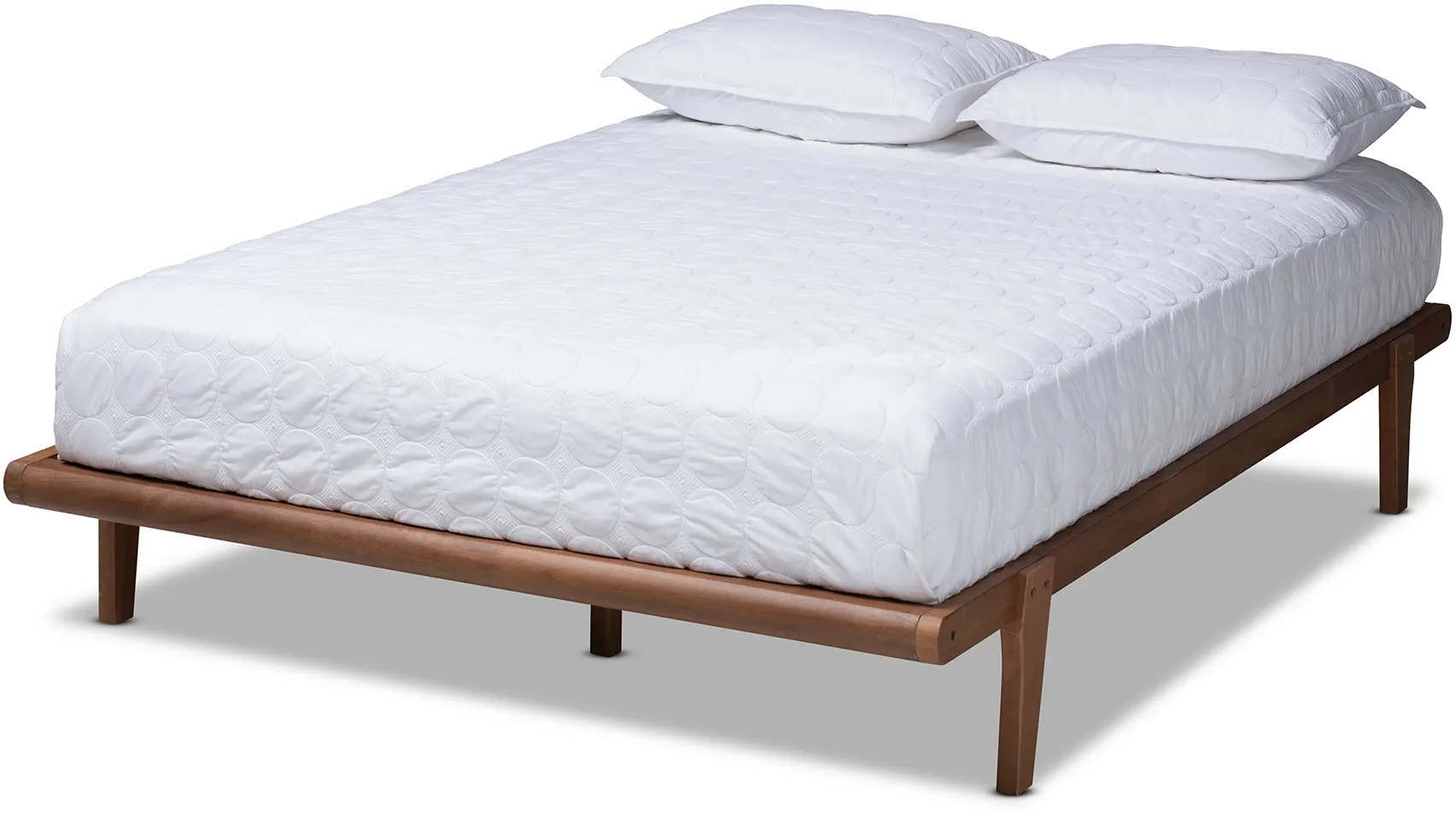 156-9475-RCW Kaia Walnut Brown Wood Queen Platform Bed Frame-1