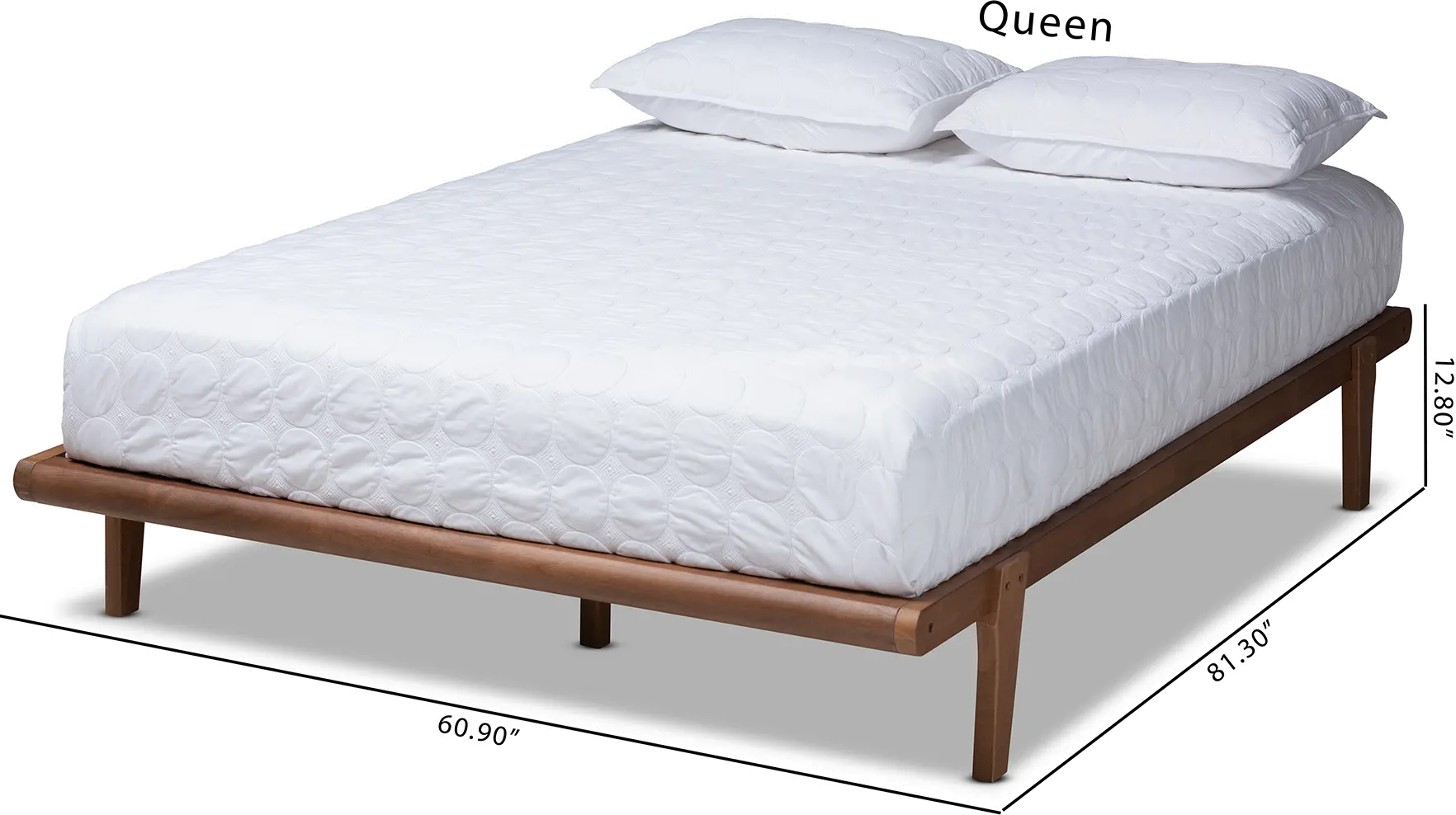 156-9475-RCW Kaia Walnut Brown Wood Queen Platform Bed Frame-5