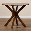 168-10891-RCW Baxton Studio Kenji Medium Brown Round Dining Room Table