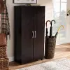 153-9156-RCW Marine Dark Brown 2-Door Shoe Storage Cabinet