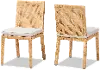 185-11872-RCW Sofia Natural Wood and Rattan Dining Chair (Set of 2)