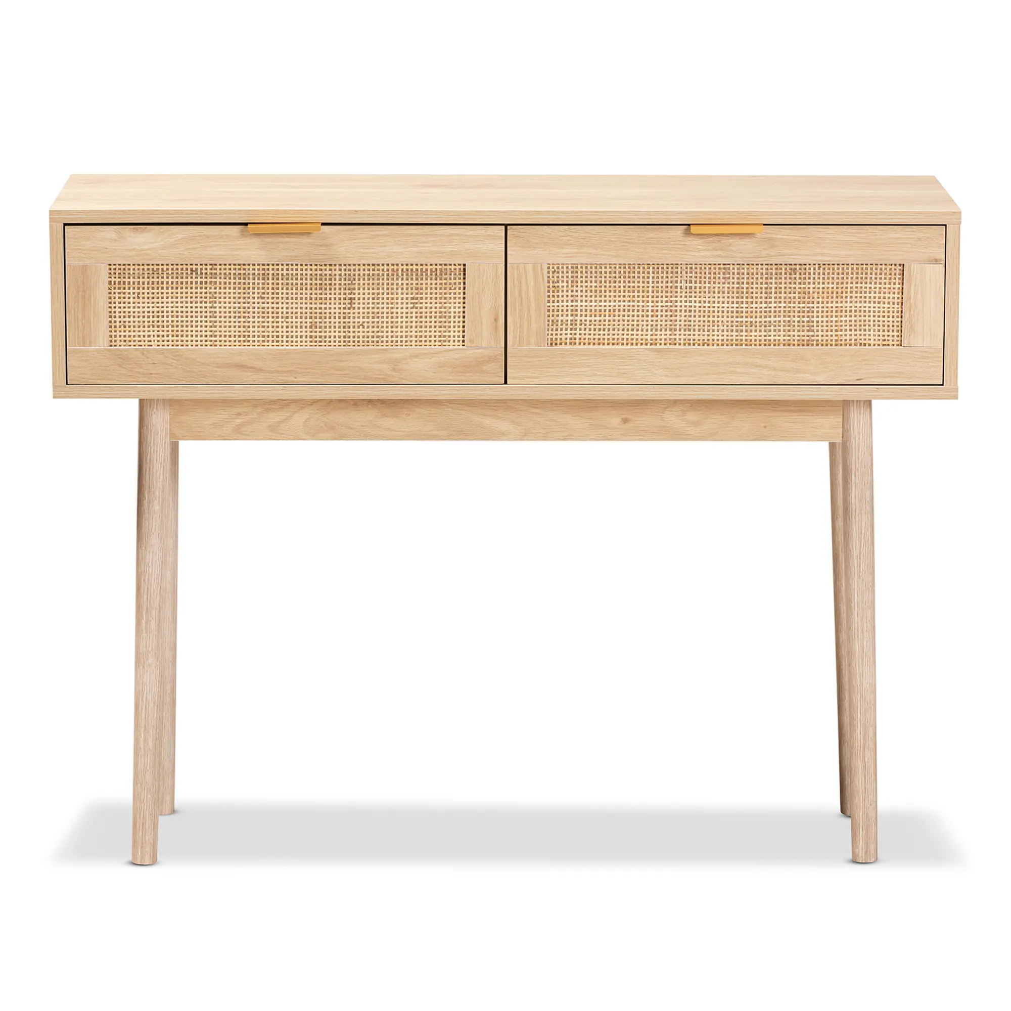 176-11250-RCW Baird Light Brown Rattan Console Table-1