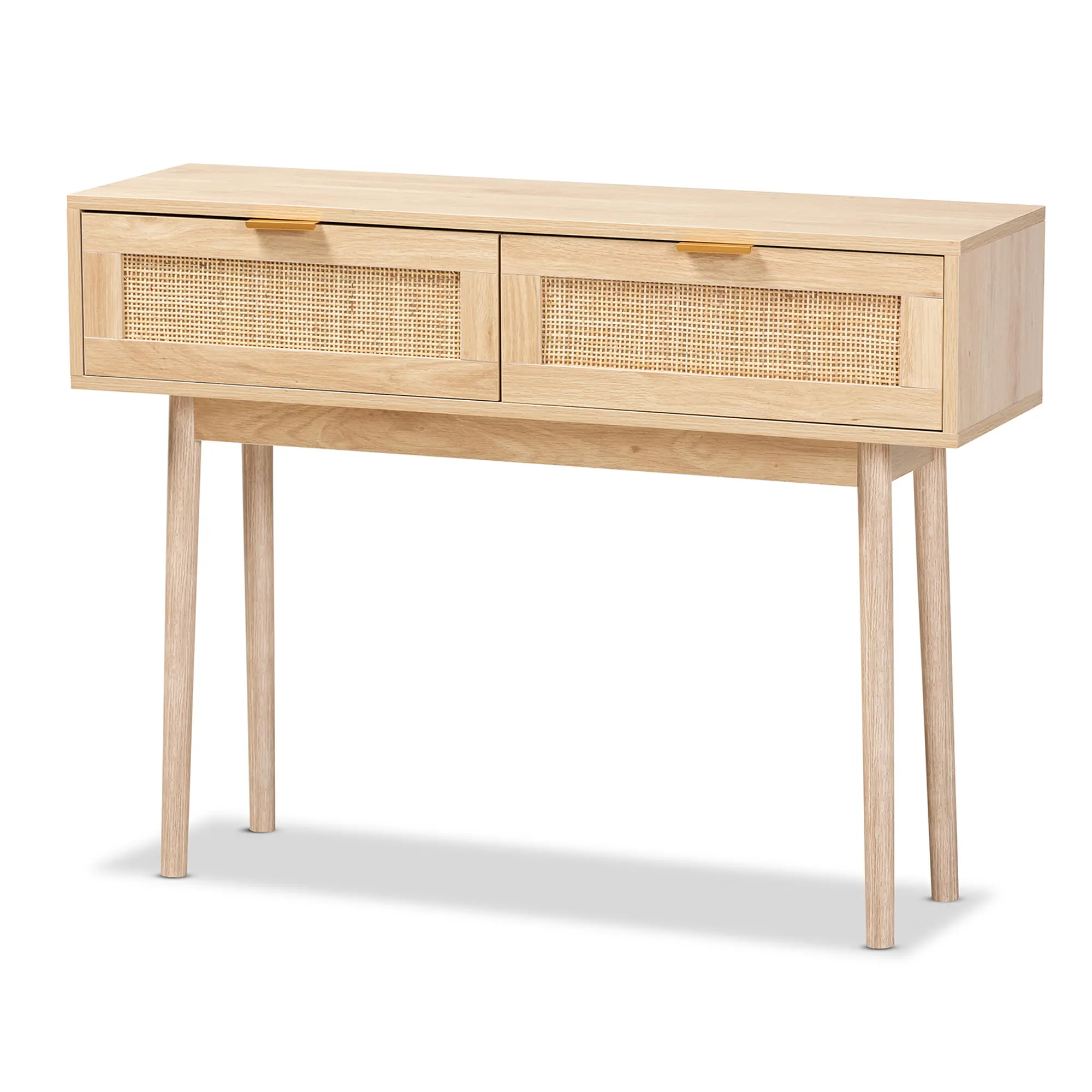 176-11250-RCW Baird Light Brown Rattan Console Table-4