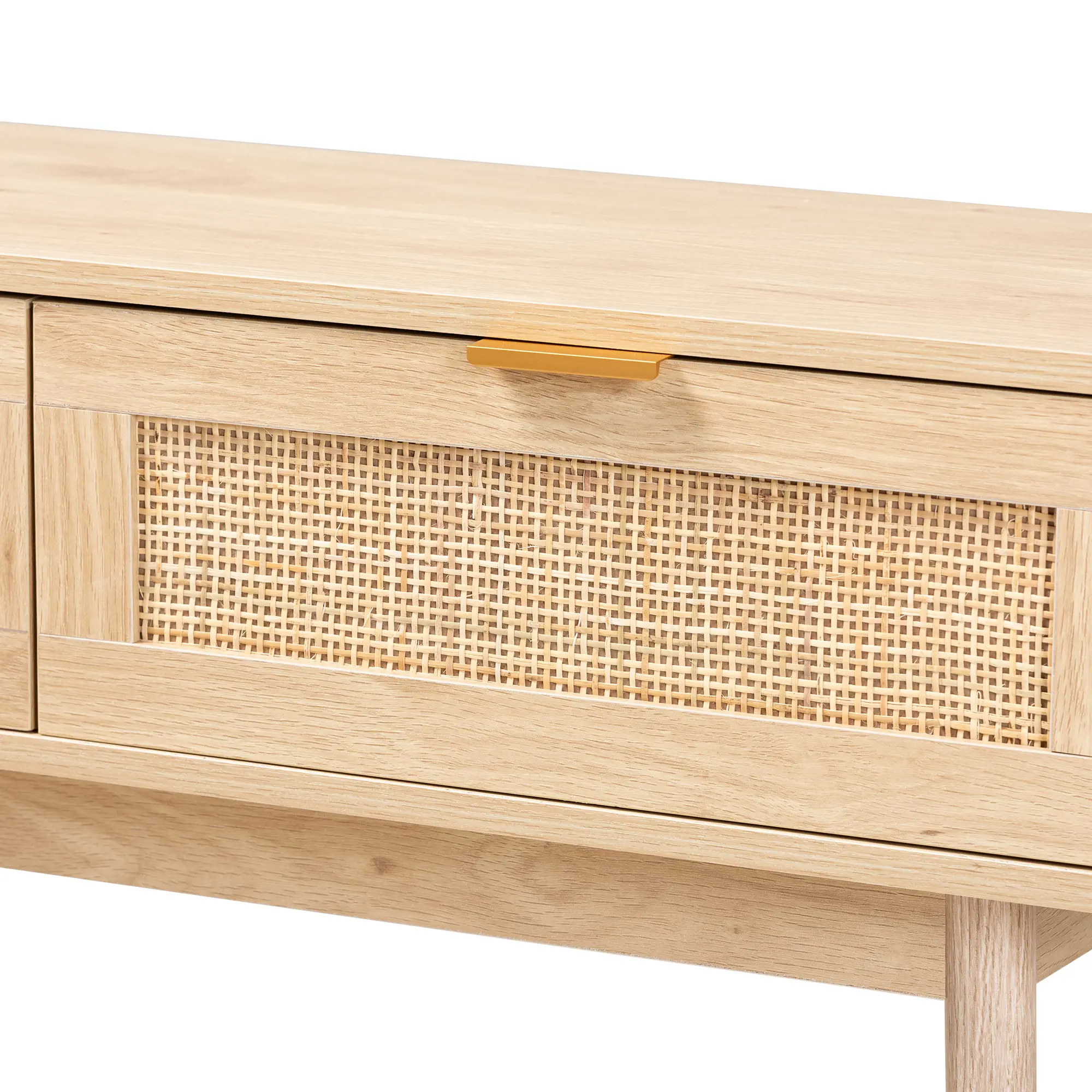 176-11250-RCW Baird Light Brown Rattan Console Table-6