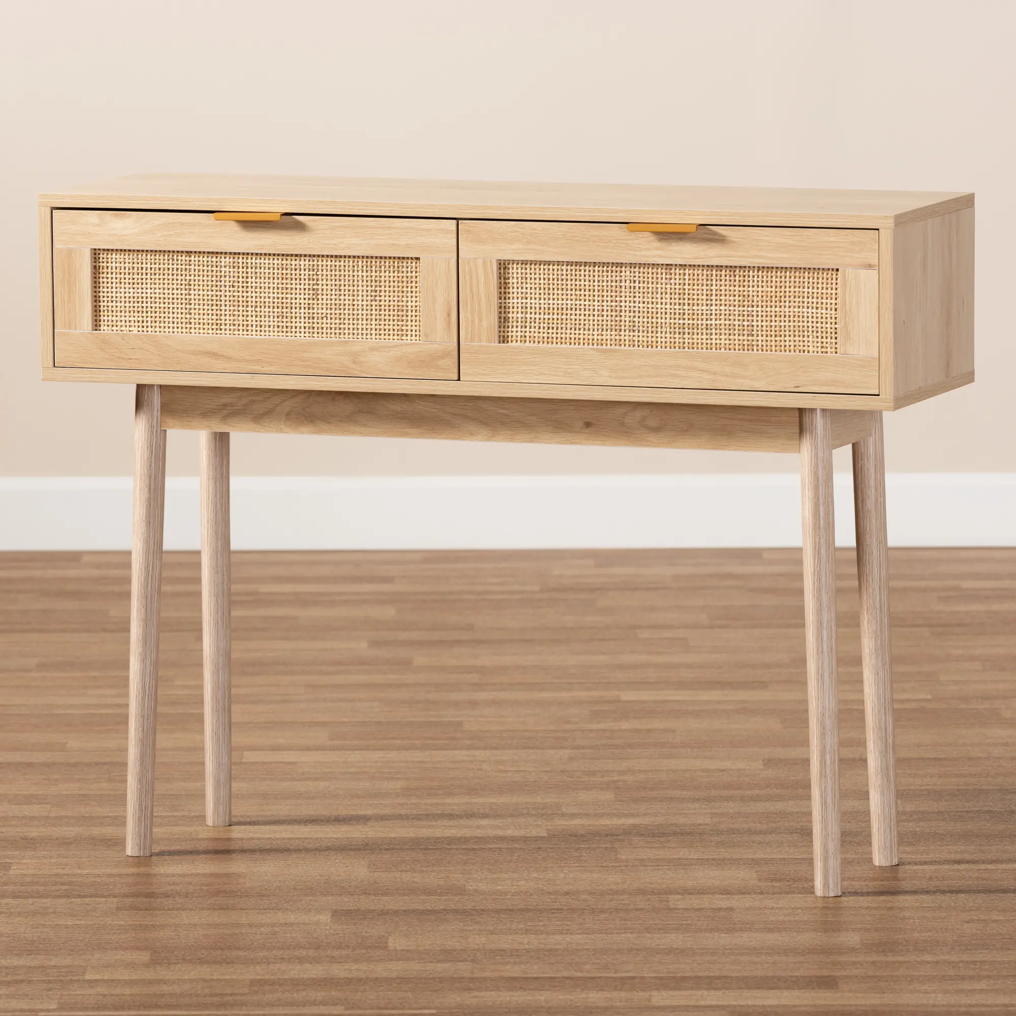 176-11250-RCW Baird Light Brown Rattan Console Table-9