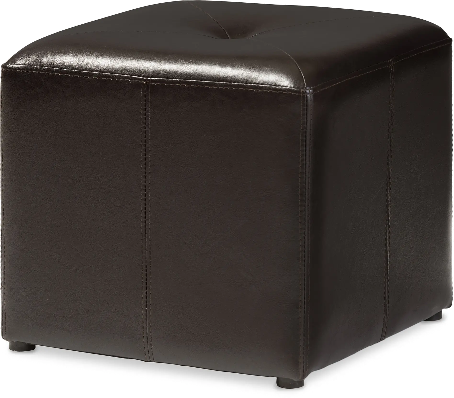 33-3299-RCW Aric Dark Brown Bonded Leather Ottoman-1