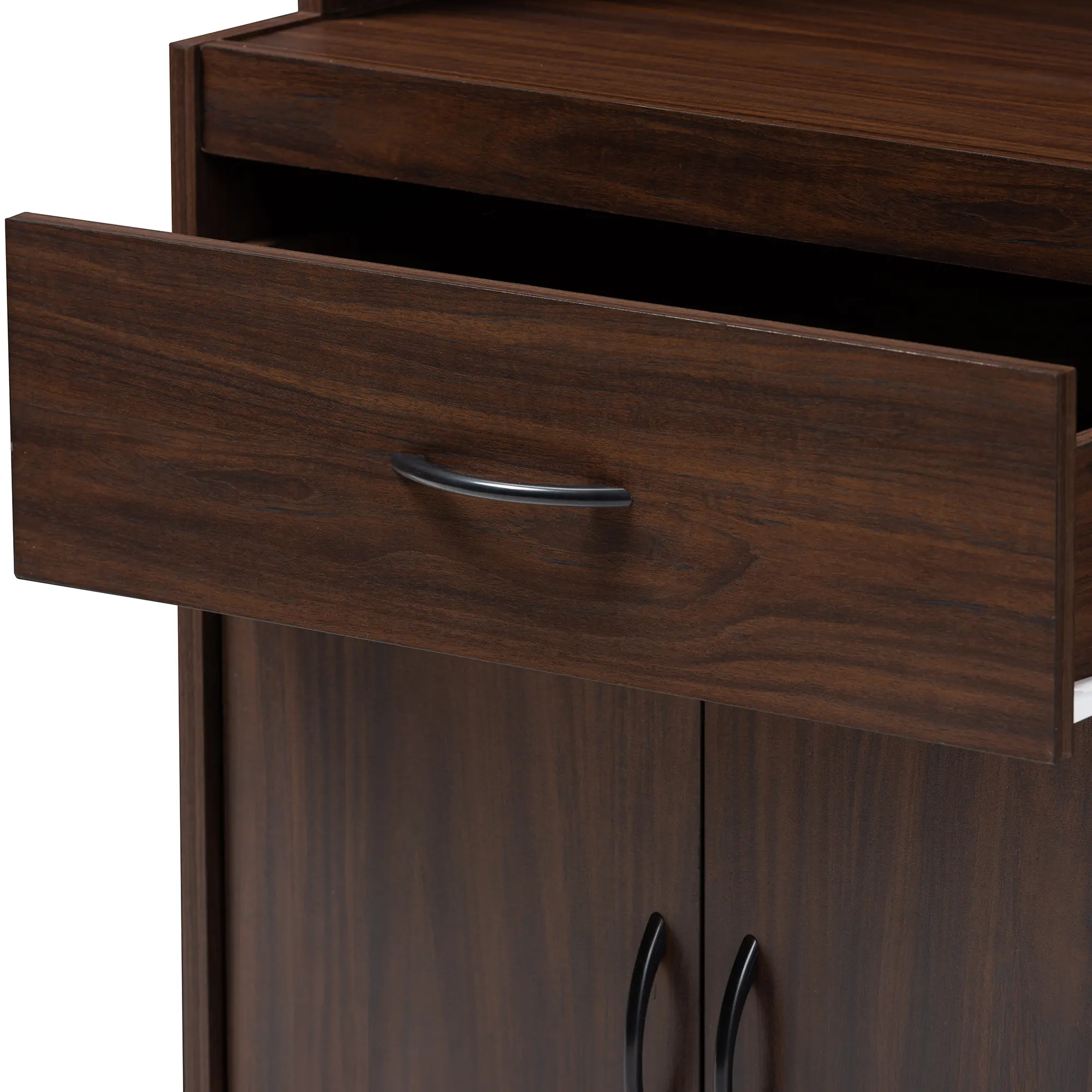 147-8318-RCW Laura Brown Kitchen Cabinet and Hutch-7