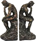 The Thinker Figurine Bookend Set