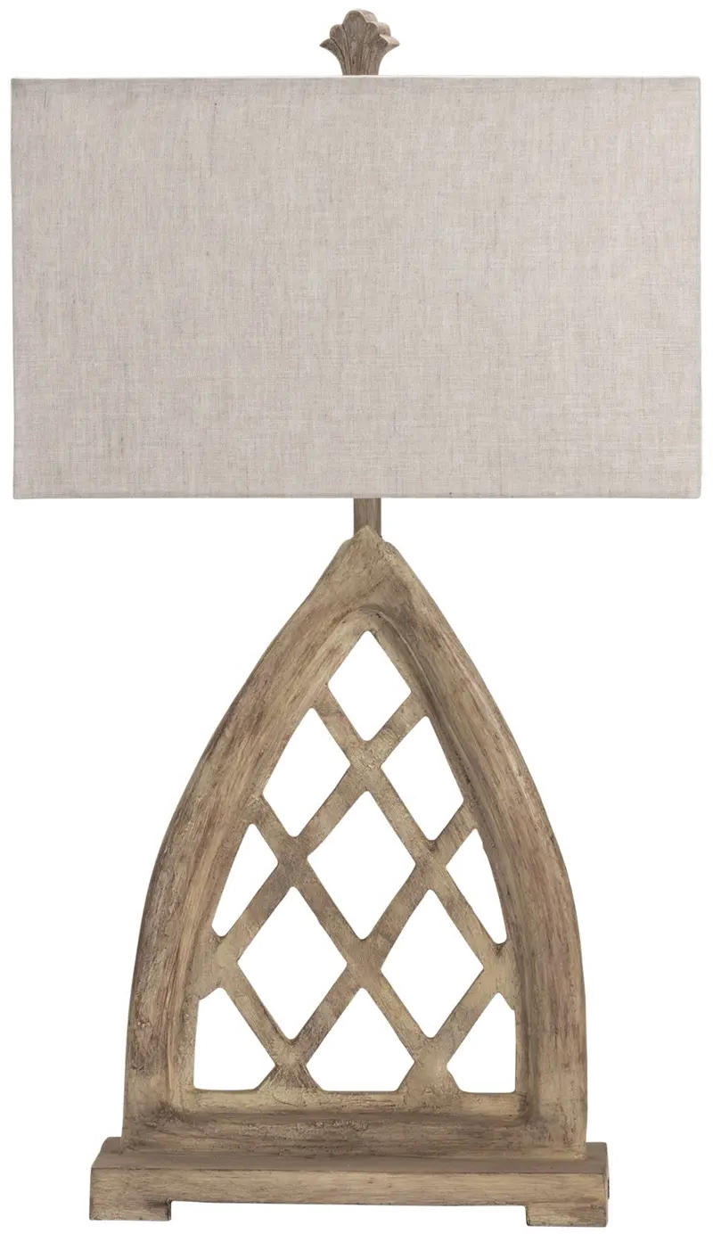 32 Inch Cathedral Window Table Lamp