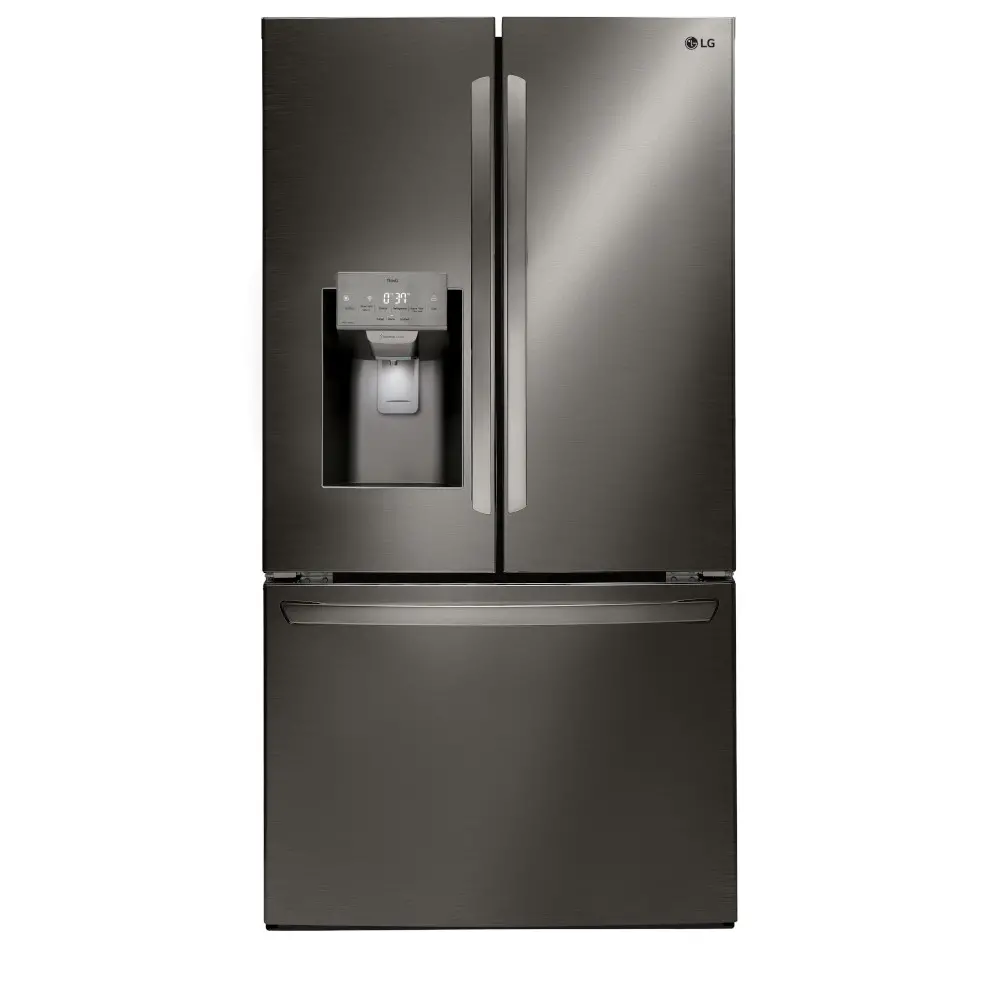 LRFS28XBD LG 28 Cu Ft French Door Refrigerator - Black Stainless Steel-1