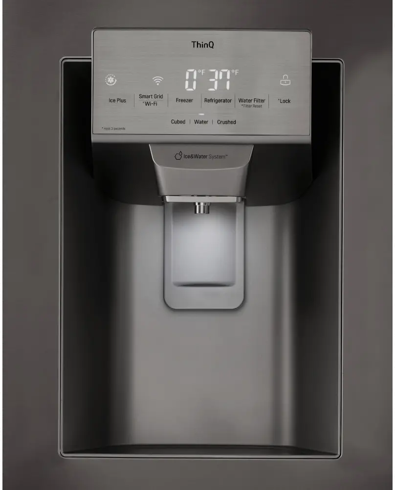 LRFS28XBD LG 28 Cu Ft French Door Refrigerator - Black Stainless Steel-4