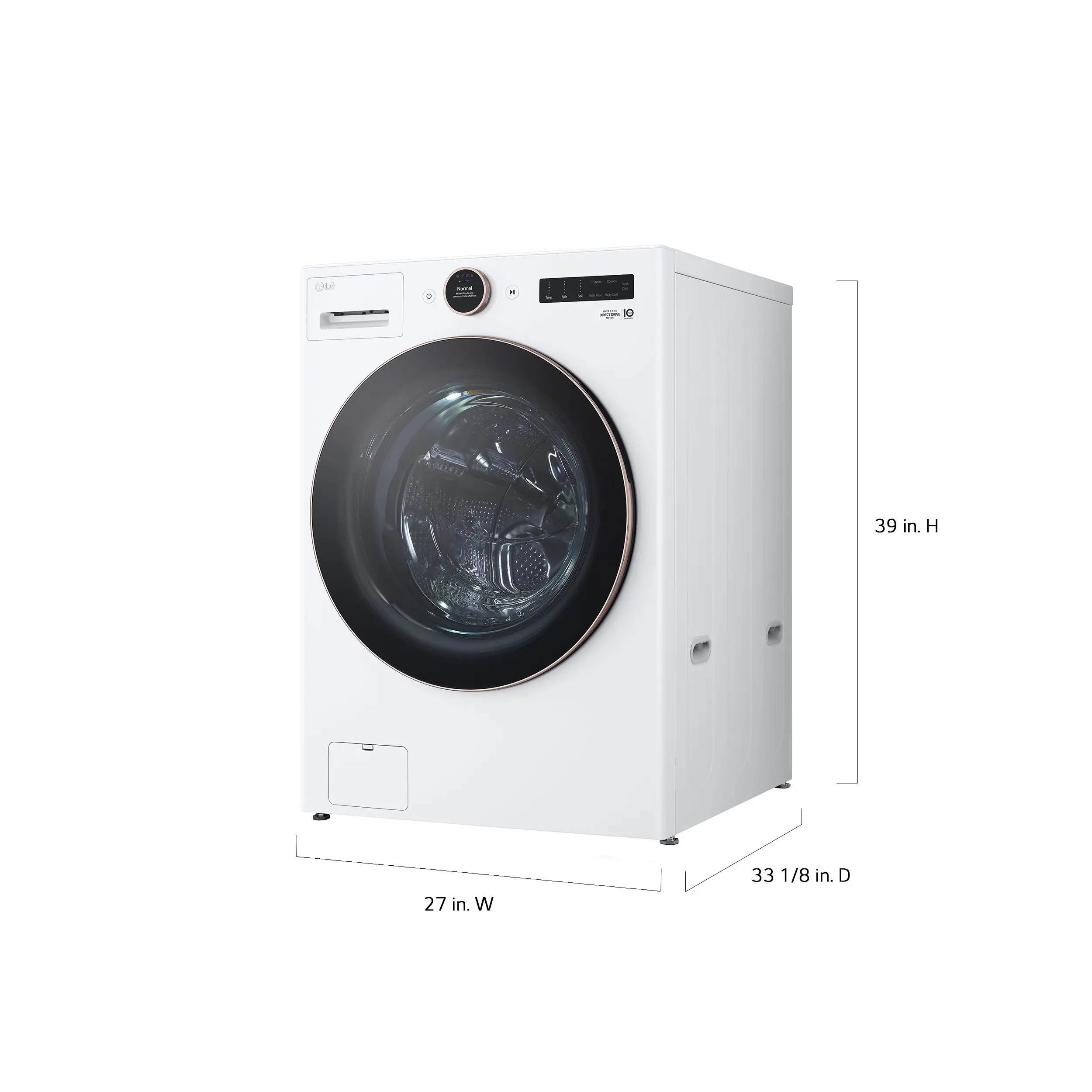 WM6500HWA LG 5 cu ft Front Load Washer - White 6500W-12