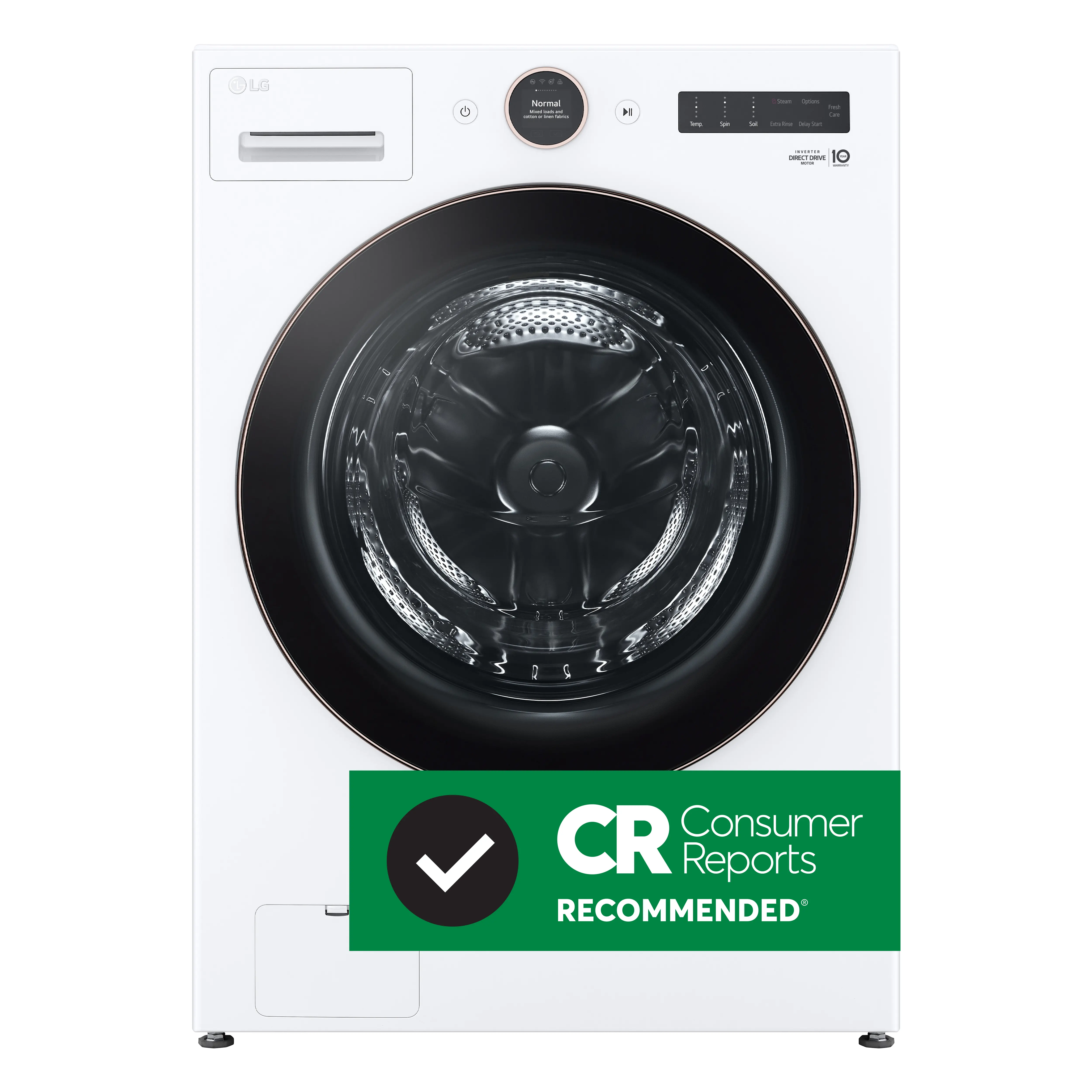 WM6500HWA LG 5 cu ft Front Load Washer - White 6500W-2