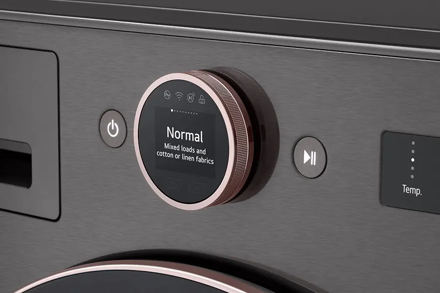 WM6500HBA LG 5 cu ft Front Load Washer - Black Steel 6500B-13