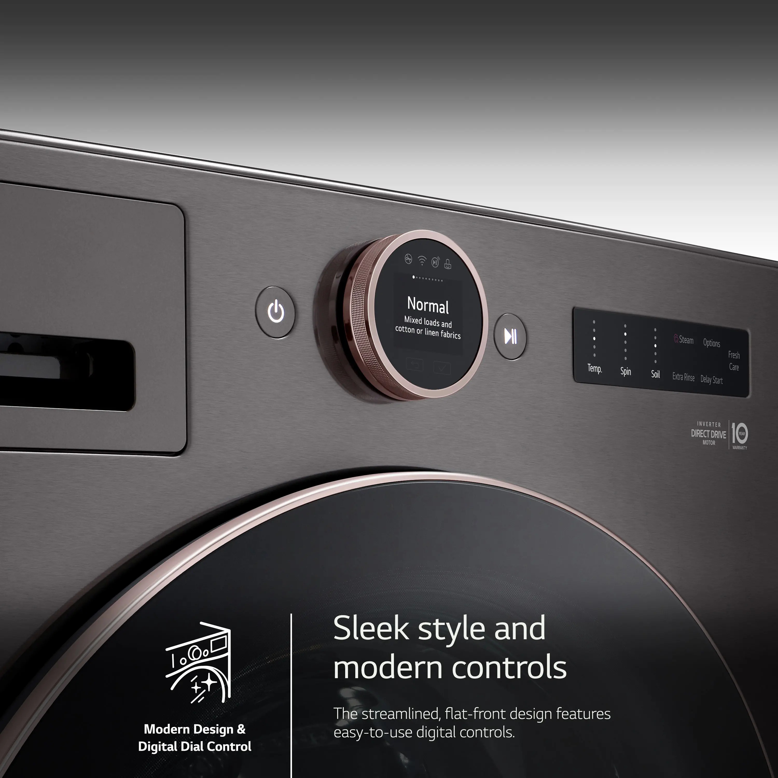 DLEX6500B LG 7.4 cu ft Electric Dryer - Black Steel 6500B-8