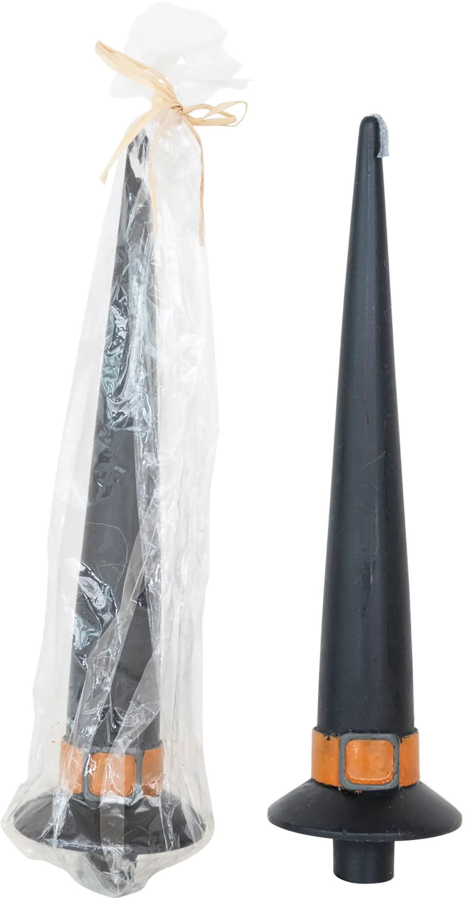 XS0442/WITCH/HA-CNDL 10 Black and Orange Witch Candles-1