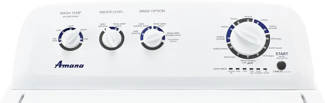 NTW4519JW Amana 3.8 cu ft Top Load Washer - White, 4519-2