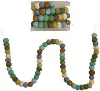 XS4320/GARLAND-BALL Handmade Wool Felt Green Garland