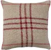 XS2418/JUTE-PILLOW 18 Inch Jute Natural, Red and Pink Pillow