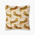 P6051RPNAT/GOLD-PILW Tan and Gold Leopard Accent Pillow