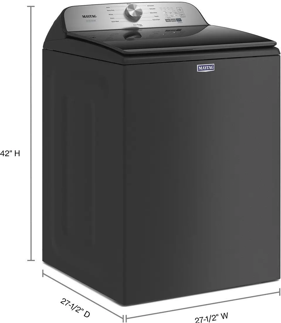 MVW6500MBK Maytag 4.7 cu ft Pet Pro Washer - Black M6500-10