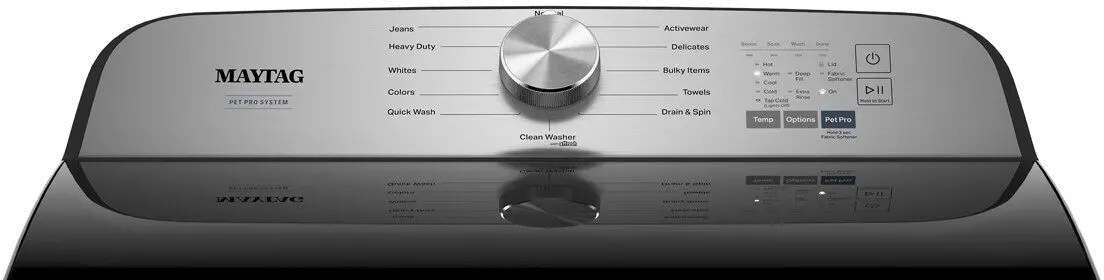MVW6500MBK Maytag 4.7 cu ft Pet Pro Washer - Black M6500-4