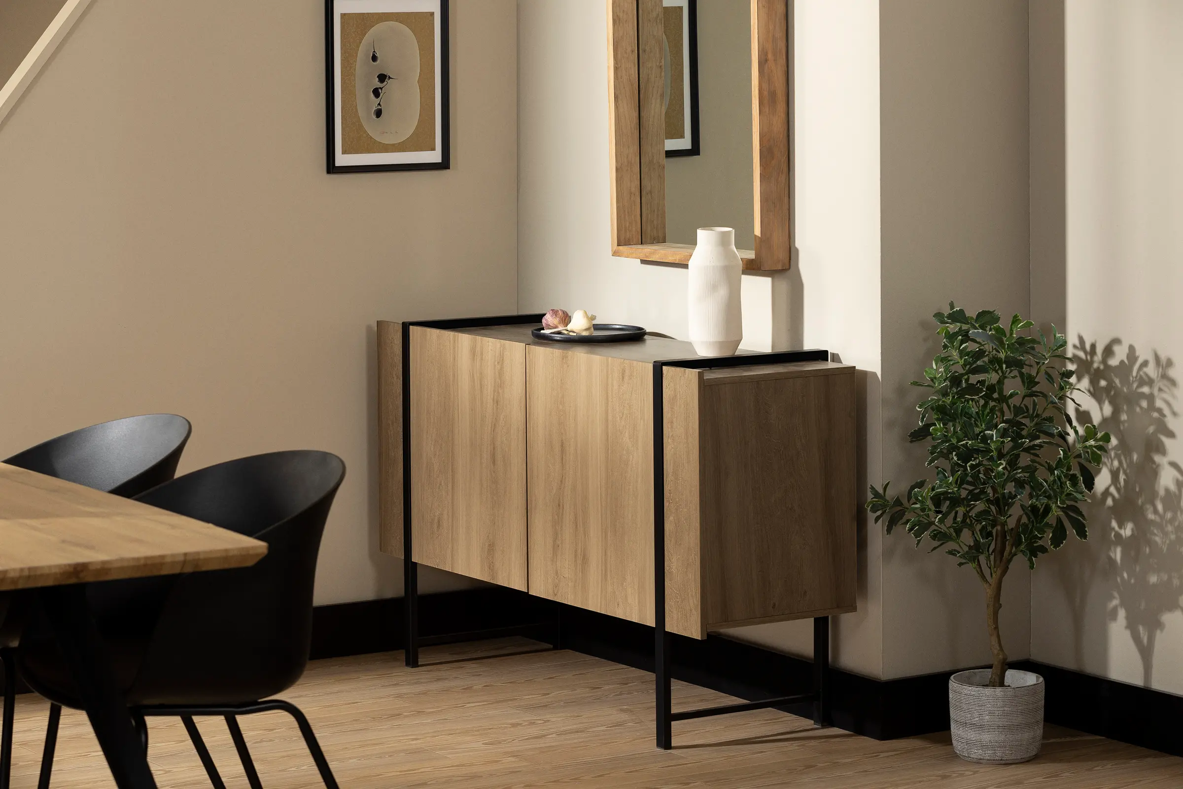 14384 Mezzy Light Brown Sideboard-3