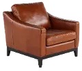 De la Cruz Brown Leather Chair