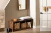 14696 Toza Natural Walnut Storage Bench
