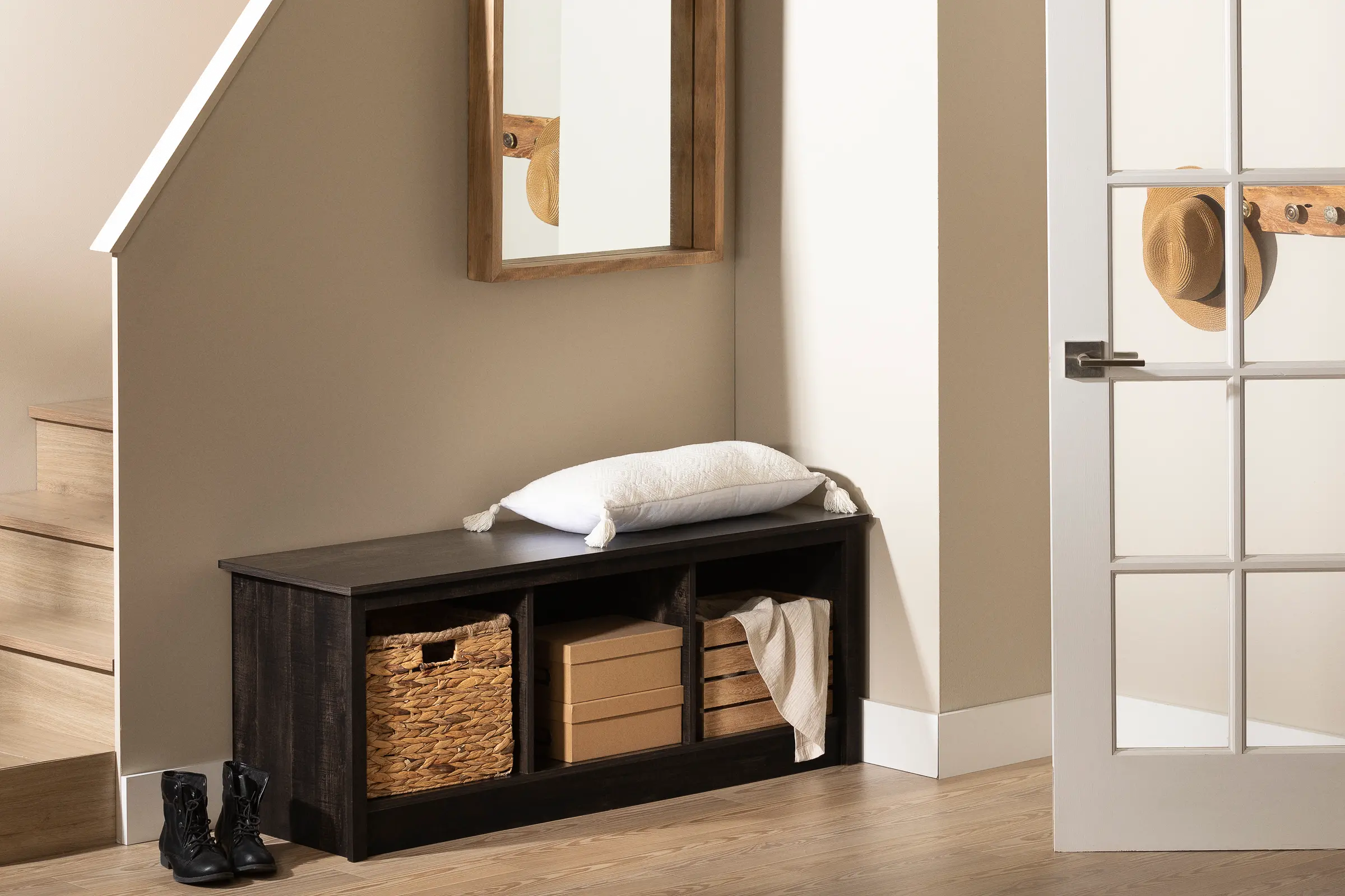 14697 Toza Rubbed Black Storage Bench-2