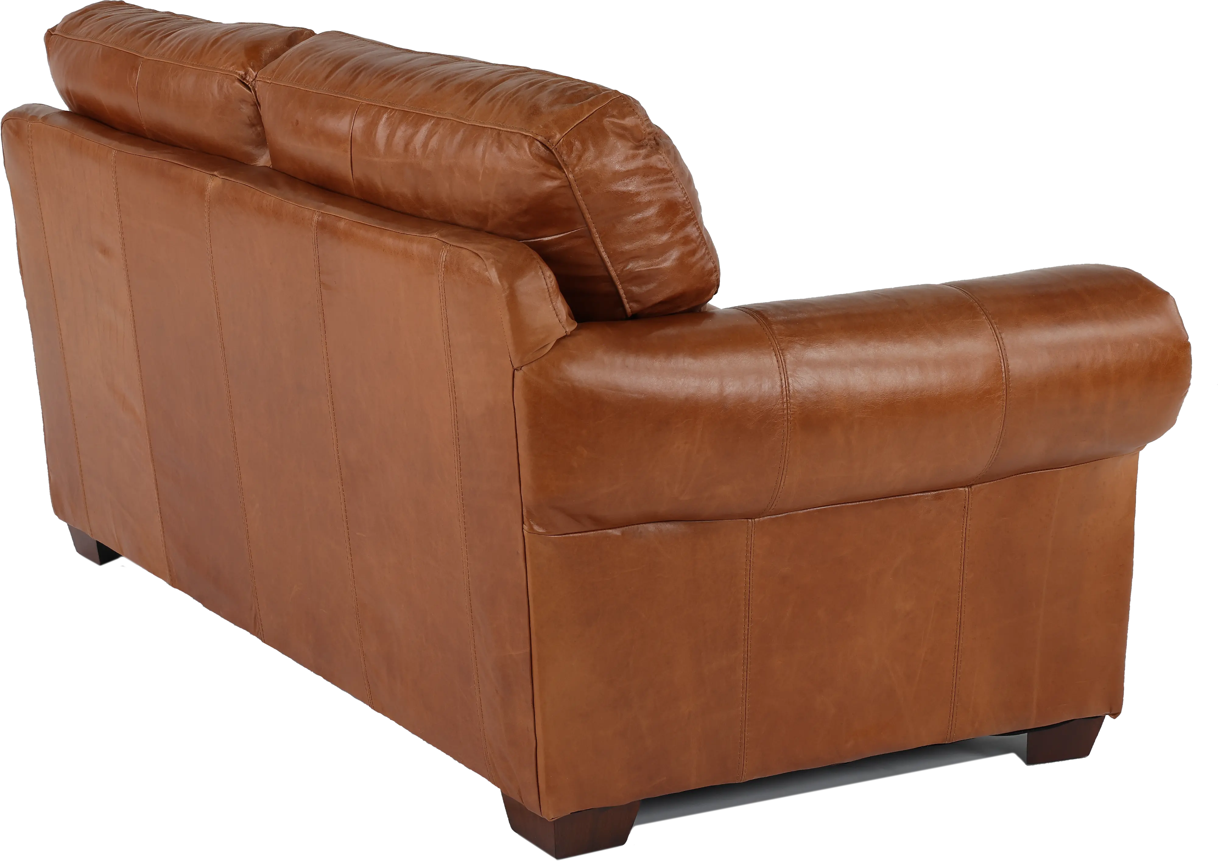Tahoe Saddle Brown Leather Loveseat-5